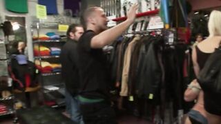 Sexy hoe anal fucked in public shop