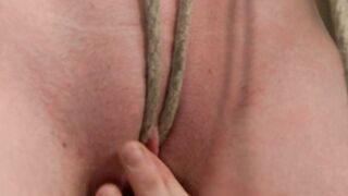 Bent over bound lesbian fingered