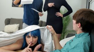 Punk babe Jewelz Blu loves bothering her teen step brother for sex