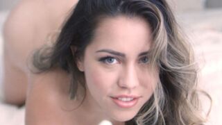 Latin teen pornstar hot girl Alina Lopez solo stripping & posing