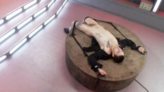 Bound cop anal fucked by Trans clone