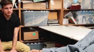 Burglar caught, huge black cock will make it all go away through his booty