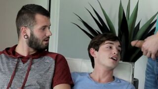 3some of double assfucking by gay brothers, marvelous! - Grayson Lange, Johnny Hill, Chad Piper