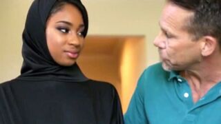 Virgin ebony muslim teen has sex with white american man to avoid travel ban
