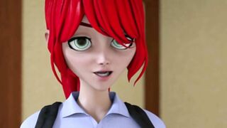 Schoolgirl fucks bespectacled teacher - 3D Hentai Cartoon
