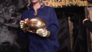 Busty coalmining blonde takes shafting