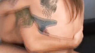 Long haired punk rocker nails his lover doggy style brutally