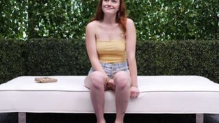 Introverted ginger loves fucking on camera during casting