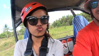Amateur Thai GF two way oral sex after day out driving a buggy