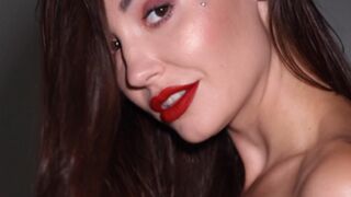 Petite brunette Czech Elilith Noir strips & shows us her sultry side