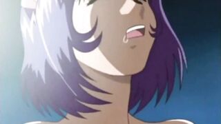 Anime teen drilled hard in dark group bondage