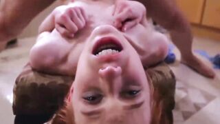 Ginger teen Dolly Little hammered raw & rough by thick prick