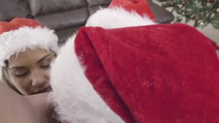 Adorable Sexy chicks receive a huge cock from Santa Claus