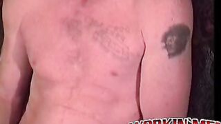 Dirty old bum Lee Bond masturbates for money on a bed