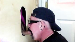 Sexy fan getting the best suck of his life in this gloryhole
