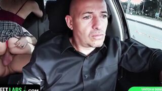 TeamSkeet - Sexy Beautiful Babe Bounces Her Big Ass On Her BF's Shaft While Stranger Drives The Car