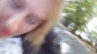 Real Life European Hot Girl Really Loves Getting Facialized In Public