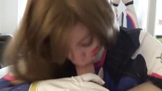 Kinky Redhead Tart Kneeling Down To Get A Messy Facial