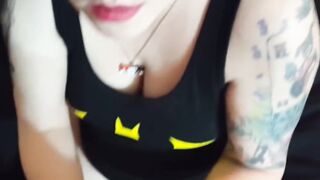 Step Dad Teaches Inked Teen A Lesson In Sucking