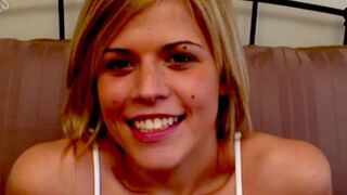 18 y.o. Amped-up Blonde's Close-up Casting