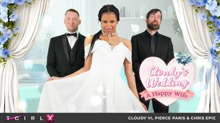 TGIRLS XXX - Cloudy Vi Gets Threesome On Wedding Day