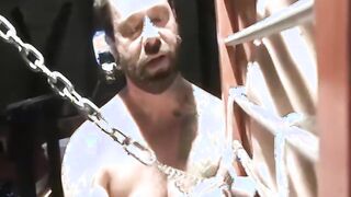 Poor submissive dude Chet Walker takes the painful fat chain tugging his dick