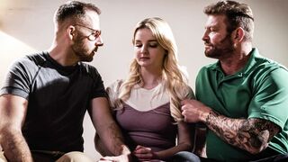 Chubby teen neighbor DPed by big cock bi sex studs