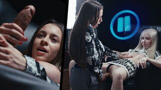 Time Stop Futa Surprise - Huge Boobs Brunette Grows Meat Freezes Time & Uses Blonde in Hardcore Sex