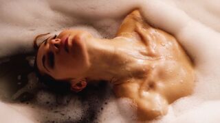 Bubble covered Ukrainian sexy girl Diana Lark indulging herself in the bath