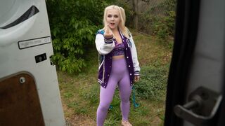 Filthy Euro Tart Ellie Shou Gets Face Screwed & Spanked in Van