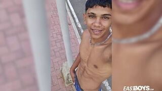 Super adorable latino boy with abs & big cock