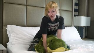 Lusty Alexa Crush Grinds Her Cunt Against Soft Plushy Toy
